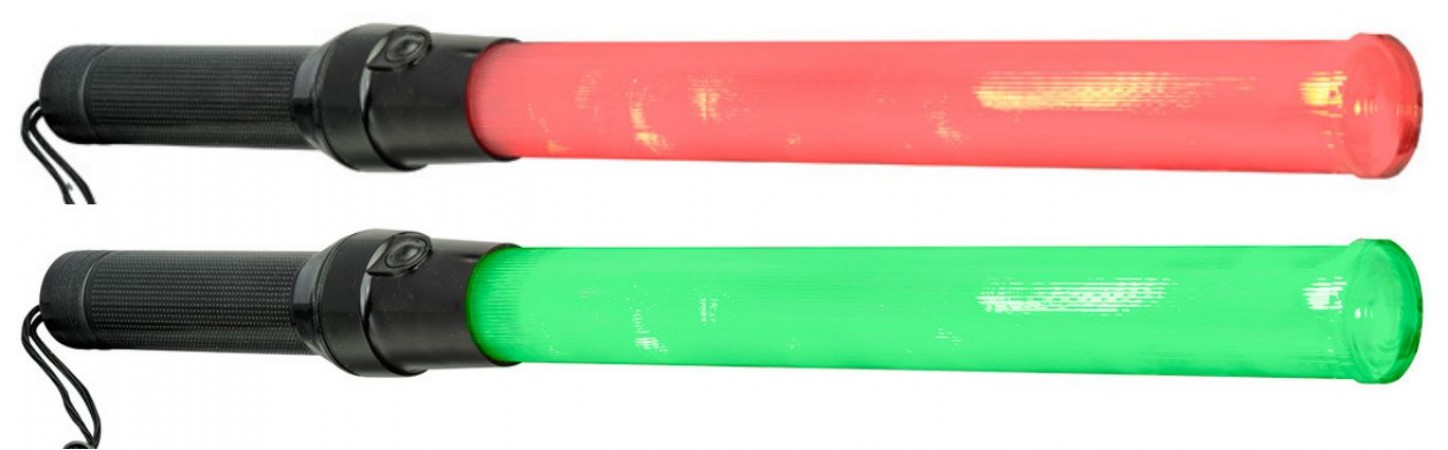 Dual Colour Traffic Baton - Short