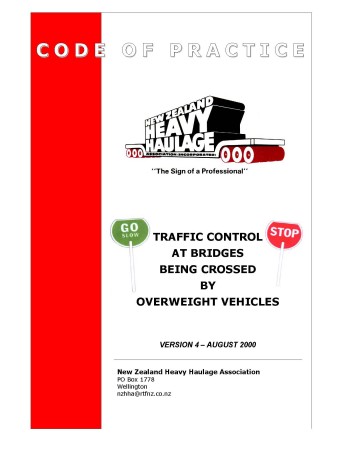 Code of Practice for Traffic Control at Bridges