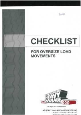 Oversize Load Pilot Checklist (A4 size) image