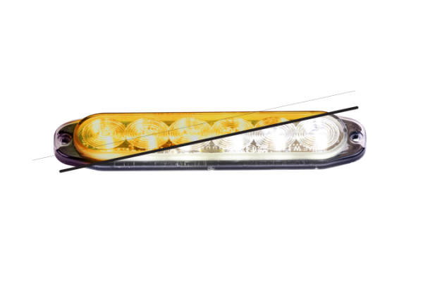 Commander Grill Light Single Row Dual Colour Amber /White 12-24v image