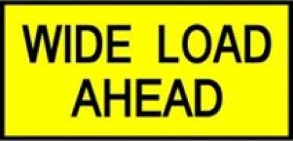Wide Load Ahead / Pilot Vehicle Sign image