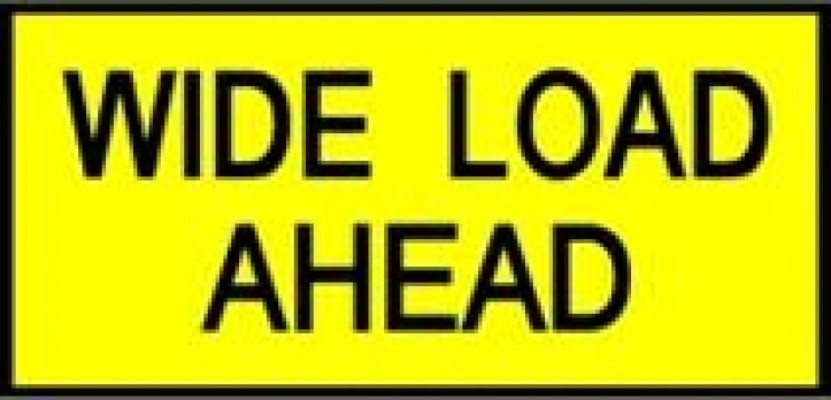 Wide Load Ahead / Pilot Vehicle Sign image