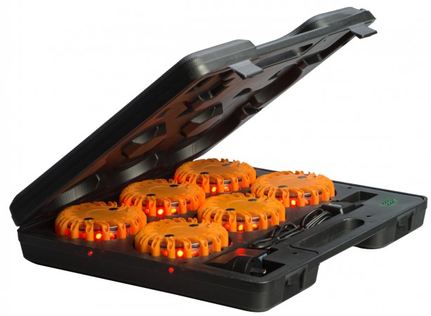 1 Set: LED Rechargeable Amber Marker Light (6 pack)